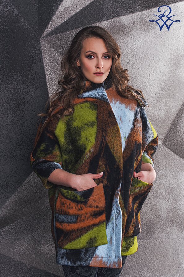 Шерстяная дизайнерская куртка женская модель Сирра пикассо войлок