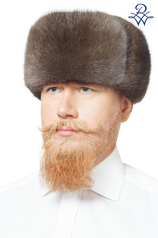 Мужская шапка-ушанка меховая классическая из ондатры модель Ушанка 500 ондатра серая