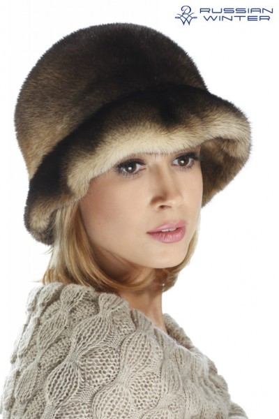 Шляпа норковая женская меховая 603330,85.01.10 модель Шляпа Коко норка цветная