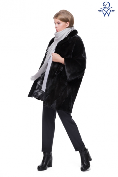 Куртка из канадской норки чёрной женская модель 205 норка BLACK NAFA