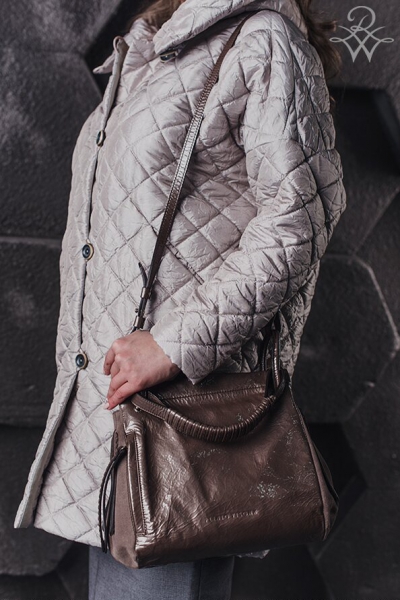Женская дизайнерская куртка с капюшоном Мишель жемчужина полиэстер полиамид