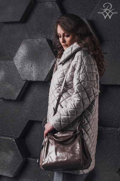 Женская дизайнерская куртка с капюшоном Мишель жемчужина полиэстер полиамид