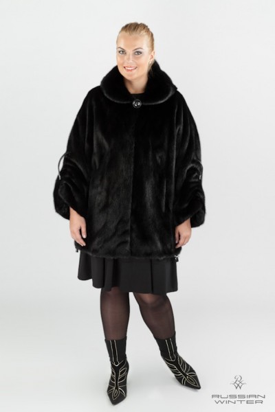Норковая куртка меховая женская 8-pr-080/80 норка чёрная.