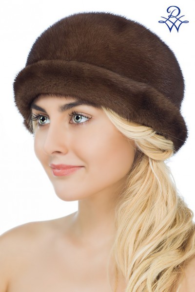 Шляпа норковая женская классическая меховая 169 В норка демибафф