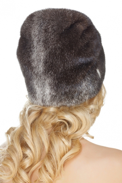 Меховая женская норковая шапка модель Колпак 545 норка цветная стардаст