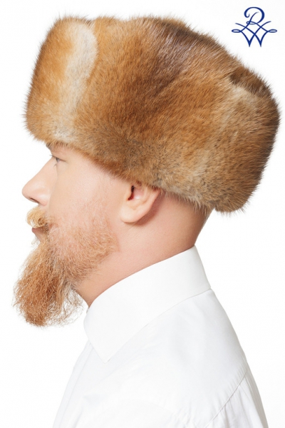 Мужская шапка-ушанка меховая из ондатры модель Ушанка Классика М ондатра натуральная