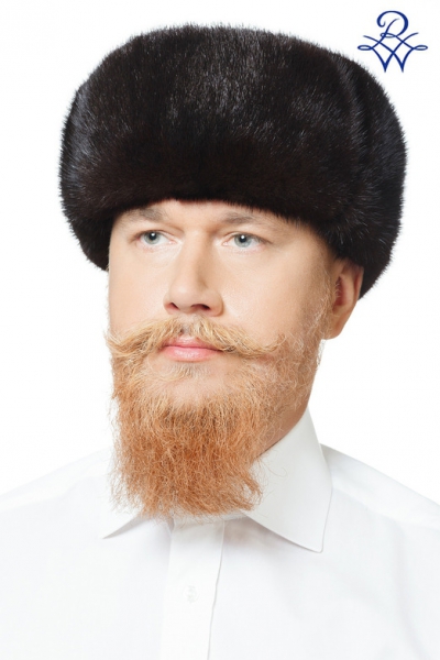 Мужская шапка ушанка из норки 500 норка стандарт чёрный