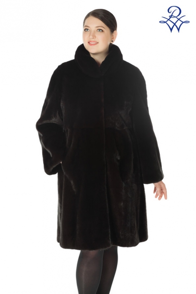 Пальто меховое женское 204 норка BLACK NAFA