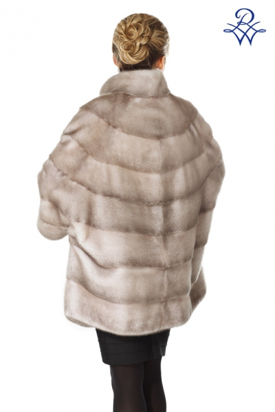 Норковая куртка поперечка цветная женская 213 норка лёд