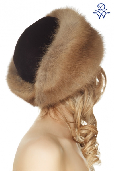 Кубанка из куницы женская шапка 42922686 модель Бетти куница лесная, норка